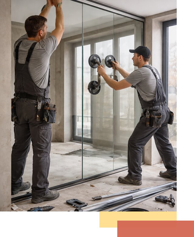 Цельностеклянные перегородки под ключ в Луге