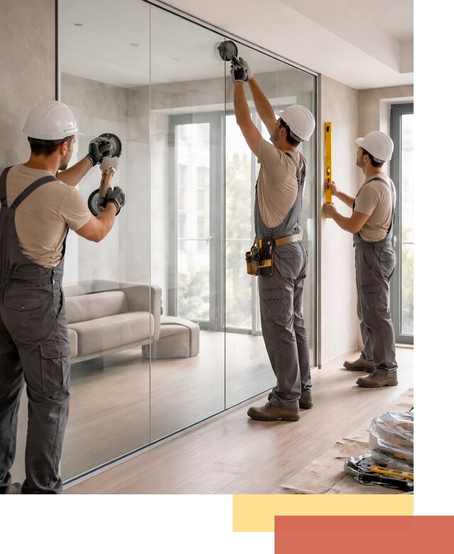 Перегородки из закаленного стекла в Луге для офисов и квартир