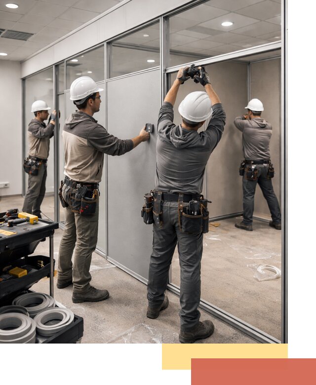 Мобильные офисные перегородки под ключ в Луге