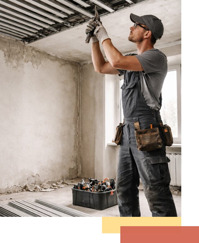 Демонтаж реечного потолка в Луге быстро и аккуратно