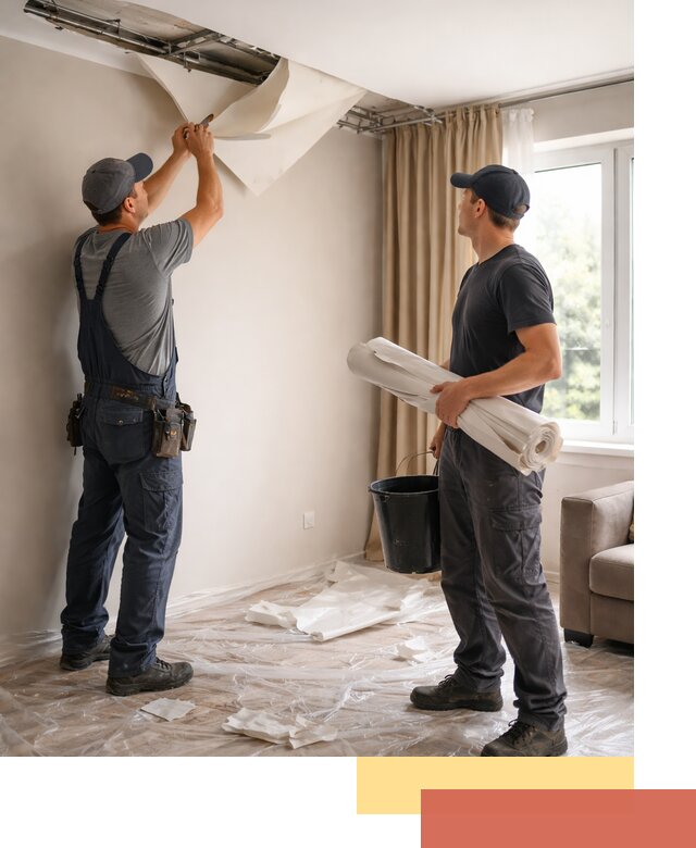 Демонтаж натяжного потолка в Луге быстро и аккуратно