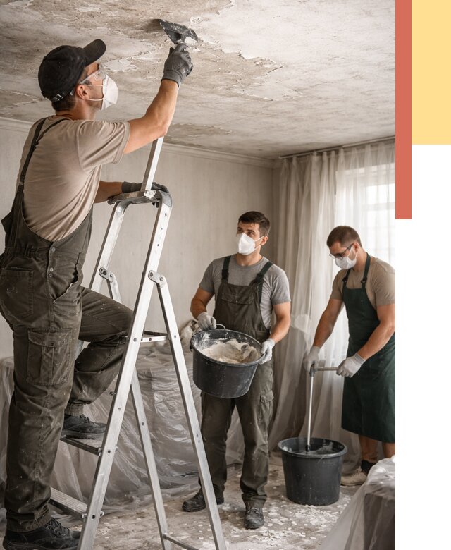 Удаление побелки с потолка в Луге от 2578 руб. быстро и недорого | ОТДЕЛОЧНИК-Лга