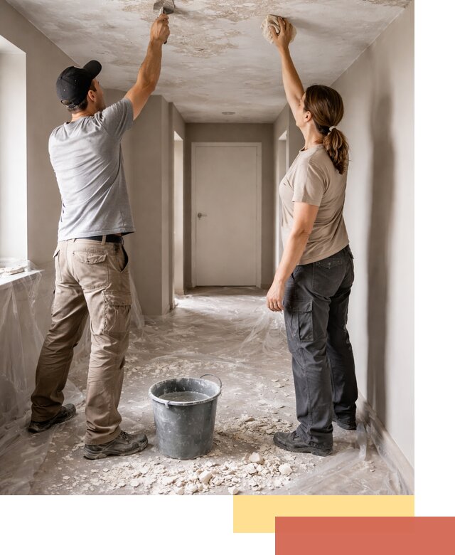 Удаление побелки с потолка в Луге — быстро и аккуратно