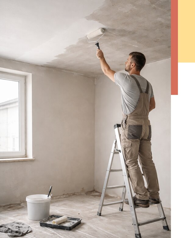 Грунтовка потолка в Луге от 2578 руб. — быстро и недорого | ОТДЕЛОЧНИК-Лга