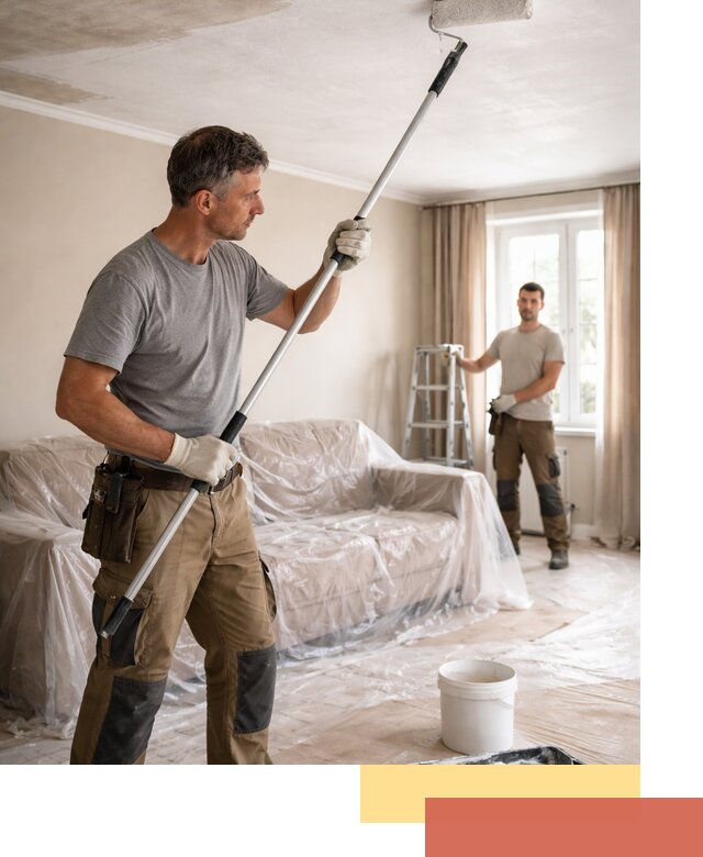 Грунтовка потолка в Луге — подготовка под покраску и отделку