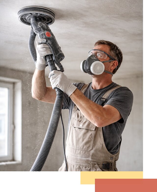 Шлифовка потолка в Луге — качественная подготовка под отделку