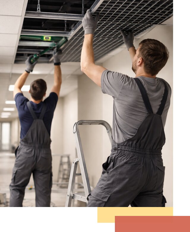 Монтаж потолка Грильято в Луге: установка под ключ качественно