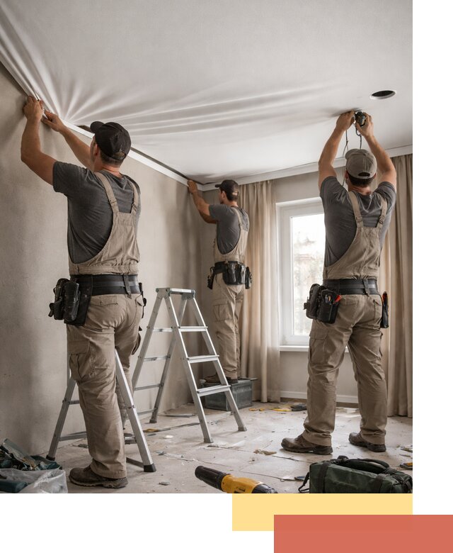 Монтаж матового натяжного потолка в Луге качественно и быстро