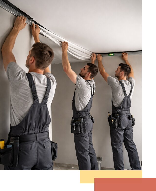 Теневые натяжные потолки в Луге: монтаж и отделка быстро и качественно