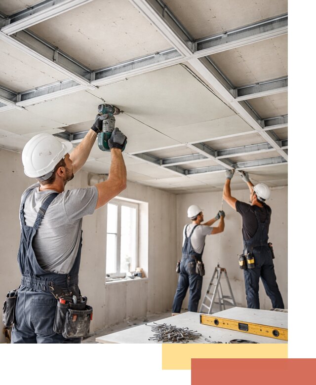 Кессонный потолок из гипсокартона под ключ в Луге