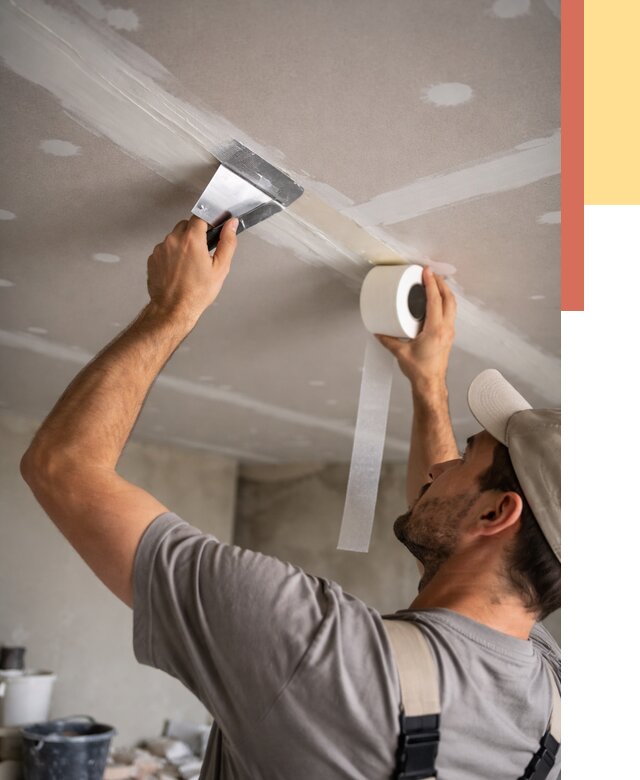Обработка швов потолка ГКЛ в Луге от 7733 руб. под ключ | ОТДЕЛОЧНИК-Лга