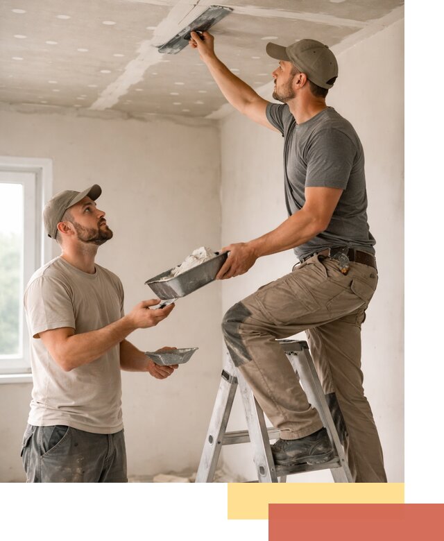 Шпаклевка потолка из гипсокартона в Луге качественно и быстро