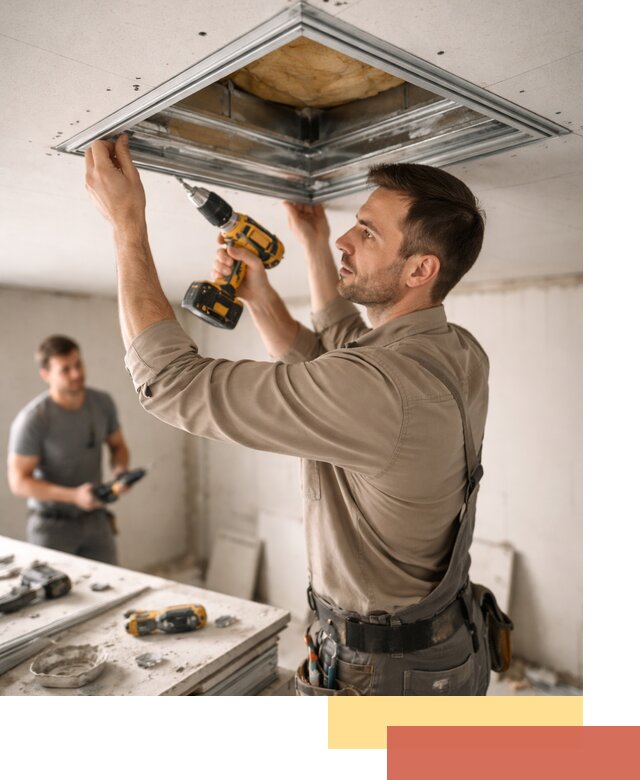 Монтаж люка в потолок из ГКЛ в Луге