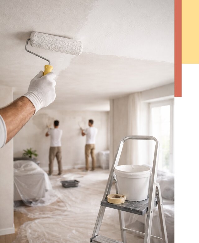 Покраска потолка акриловой краской в Луге от 2578 руб. | ОТДЕЛОЧНИК-Лга