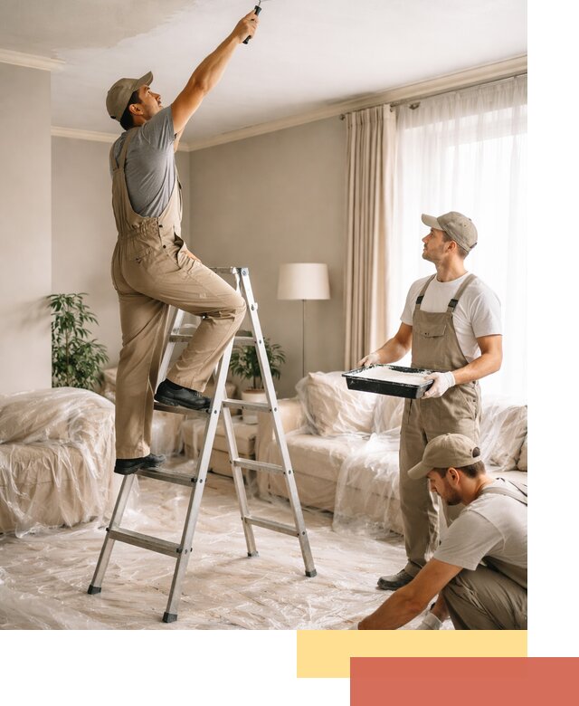 Покраска потолков акриловой краской в Луге качественно и быстро