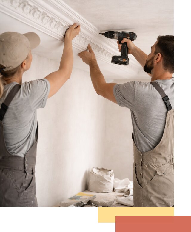 Профессиональный монтаж лепнины на потолок в Луге