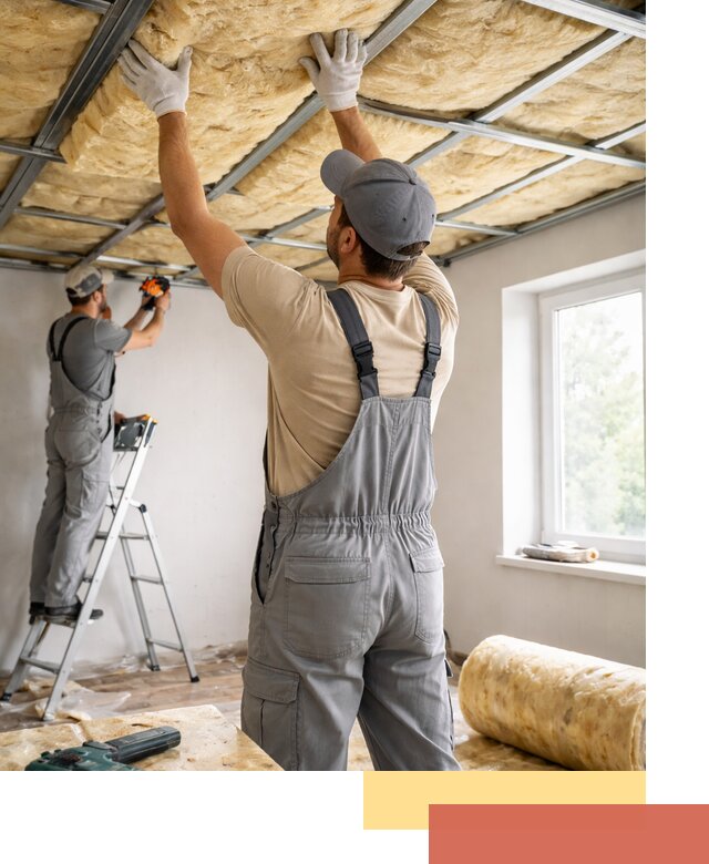 Утепление потолка под ключ в Луге качественно и быстро