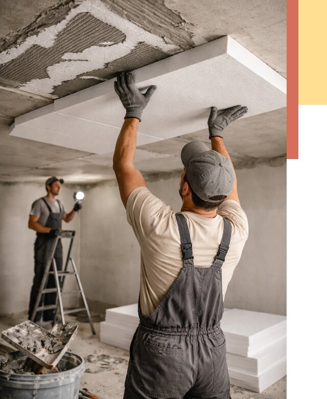 Утепление потолка пенопластом в Луге от 4640 руб/м2 — недорого и быстро | ОТДЕЛОЧНИК-Лга