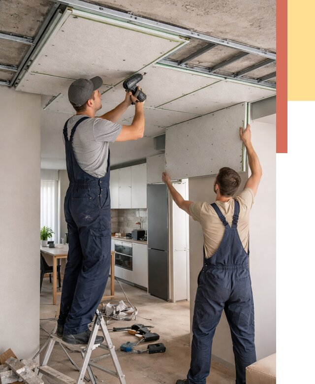 Шумоизоляция потолка панелями зипс в Луге от 1907 руб. под ключ | ОТДЕЛОЧНИК-Лга